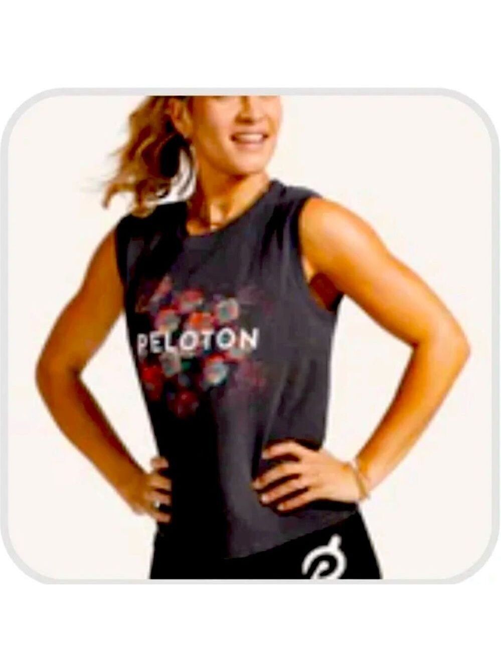 Peloton Bloom Flowers Muscle Tank Cotton T-Shirt
